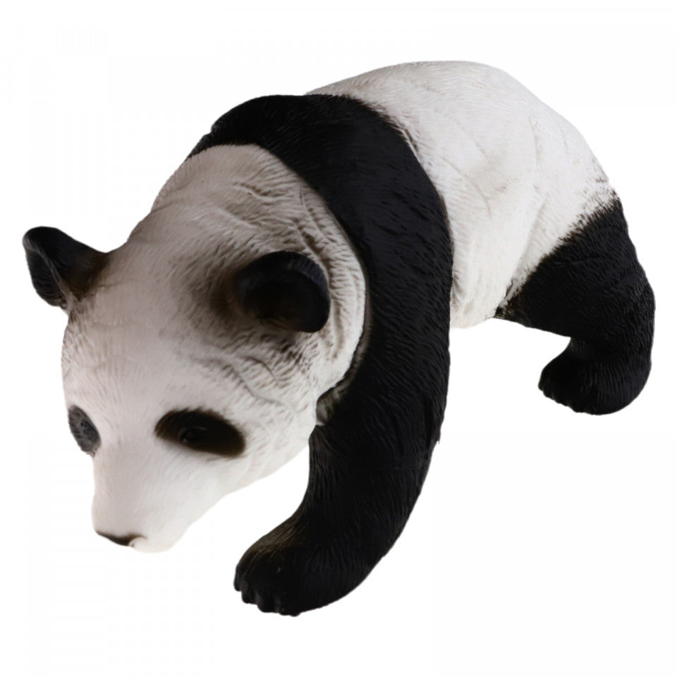 Figurina Urs, material moale, NO1196, 23.5 cm, Alb/Negru