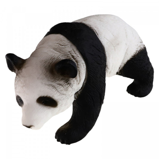 Figurina Urs, material moale, NO1196, 23.5 cm, Alb/Negru