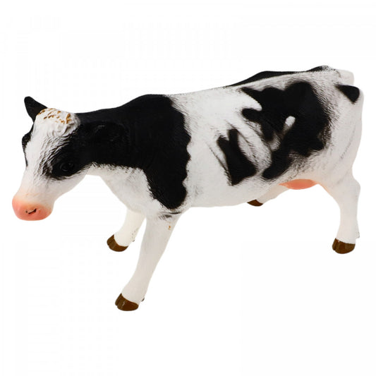 Figurina Vaca, material moale, NO1127, 31 cm, Alb/Negru