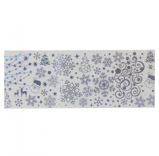 Folie de transfer pentru decor unghii, Craciun, NO01, Multicolor