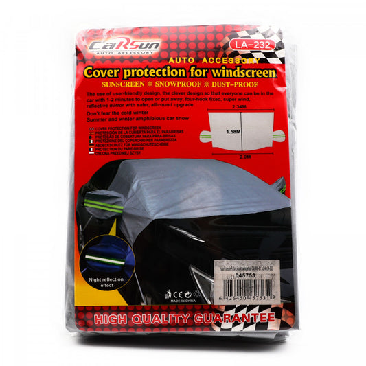 Husa de parbriz pentru protectie solara, praf si zapada, 2.34 x 1.58 m