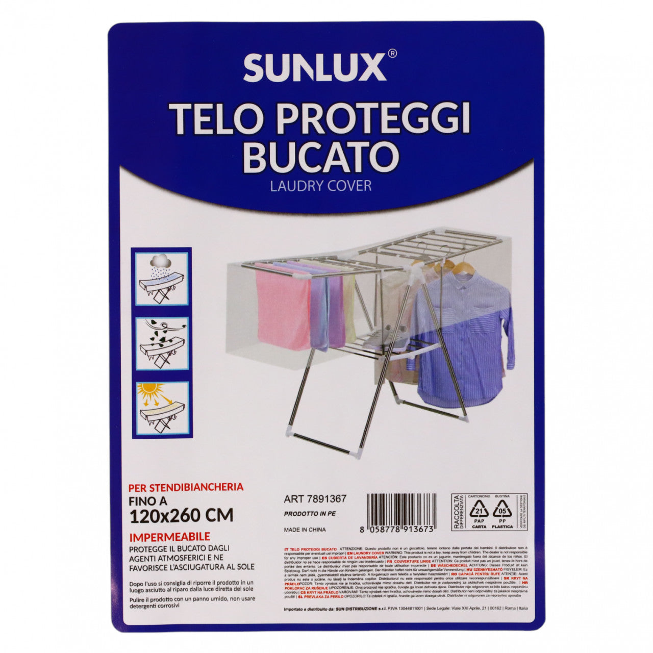 Husa de protectie pentru uscatorul de rufe, impermeabila, NO3673, 120 x 260 cm, Transparent