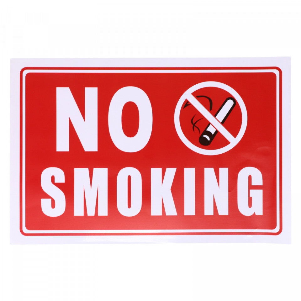 Indicator autocolant, NO SMOKING, NO510, 20 x 30 cm, Rosu