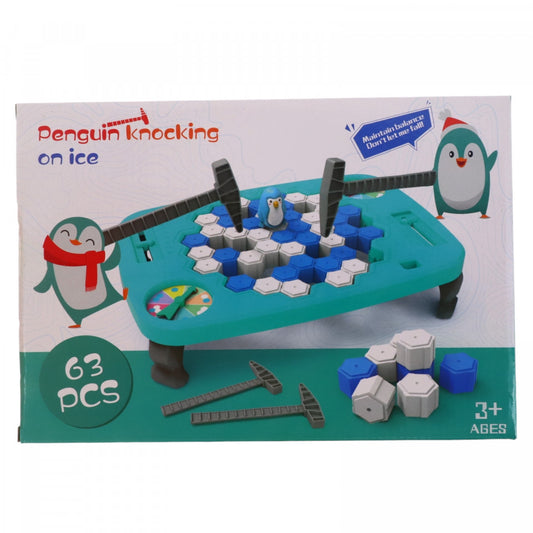 Joc arcade, Nu lasa pinguinul sa cada, NO424, 3 ani, 63 piese, Multicolor