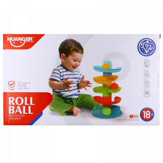 Joc interactiv, Circuit cu bile pentru bebelusi, 18 luni, Multicolor