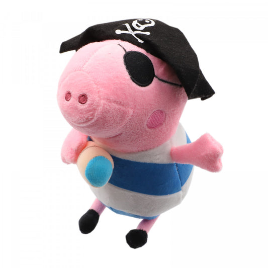 Jucarie de plus, Peppa Pig, George Pirat, 20 cm, Roz