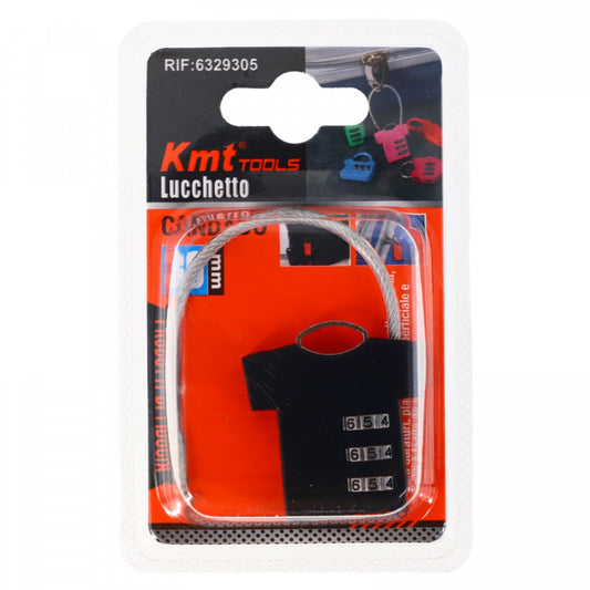 Lacat mic cu cifru, NO568, 30 mm, Negru