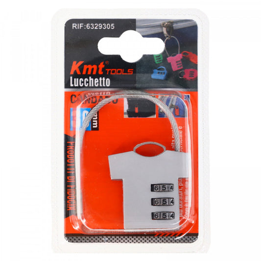 Lacat mic cu cifru, NO569, 30 mm, Gri