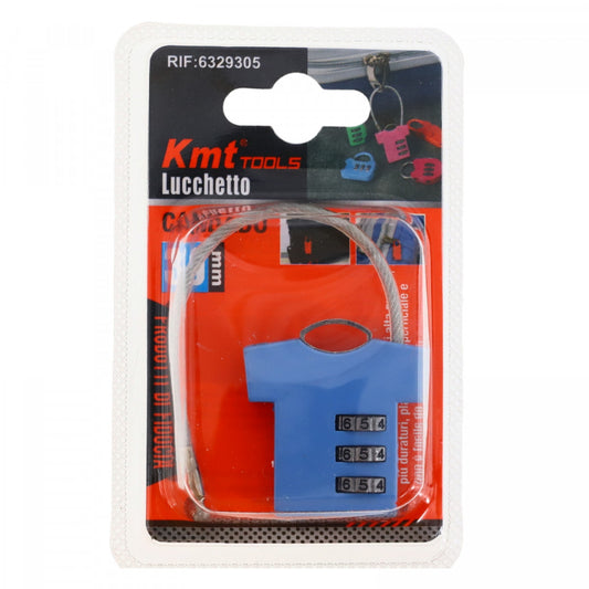 Lacat mic cu cifru, NO571, 30 mm, Albastru