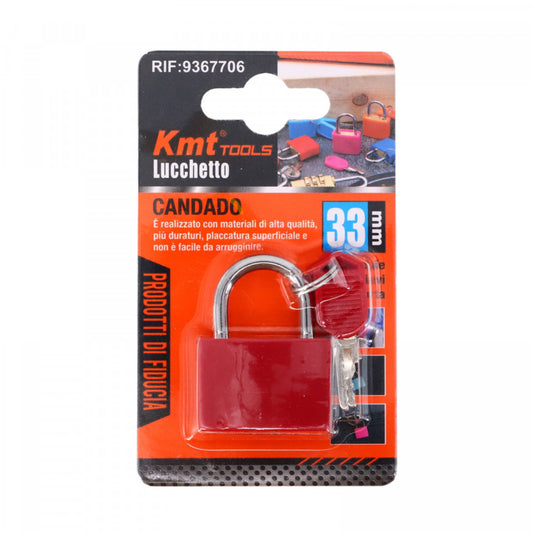 Lacat mic, NO860, 33 mm, Rosu