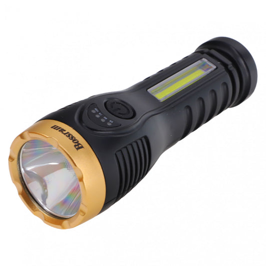 Lanterna LED, reincarcabila USB, 4 moduri iluminare, NO545, 16 cm, Negru