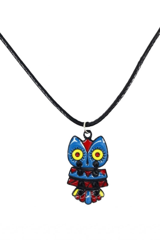 Lantisor cu pandantiv, Bufnita, NO1110, 50 cm, Multicolor