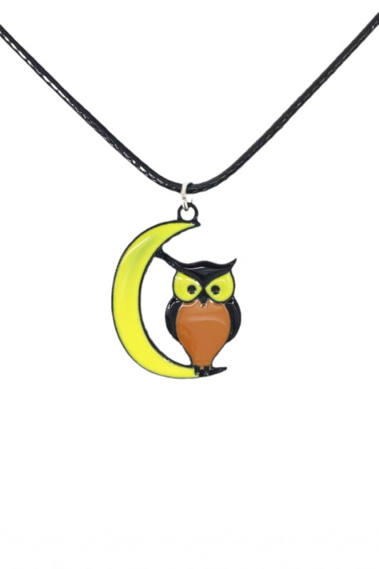 Lantisor cu pandantiv, Bufnita noptii, NO1088, 50 cm, Multicolor