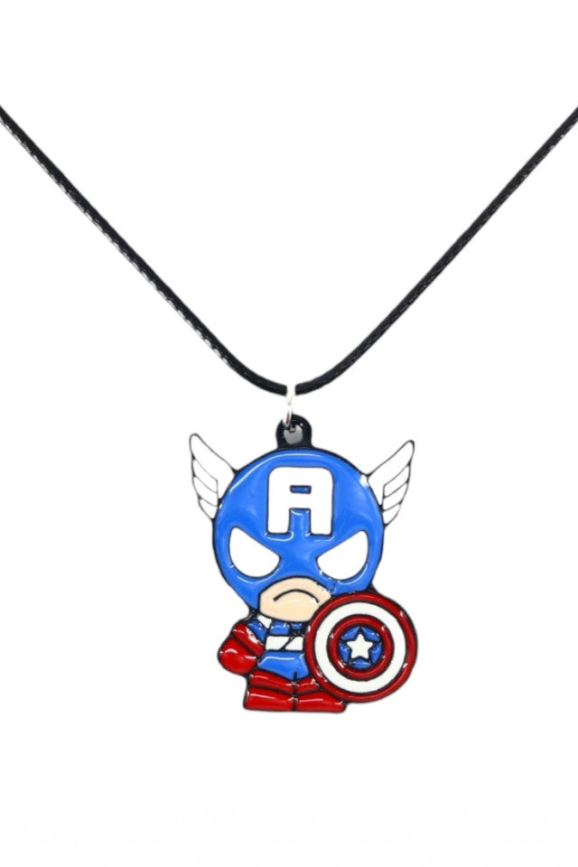 Lantisor cu pandantiv, Capitanul America, NO1080, 50 cm, Multicolor