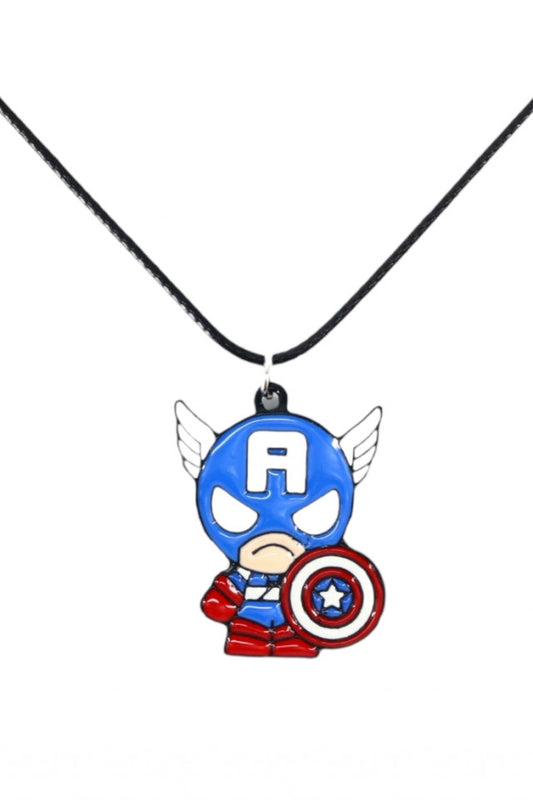 Lantisor cu pandantiv, Capitanul America, NO1080, 50 cm, Multicolor
