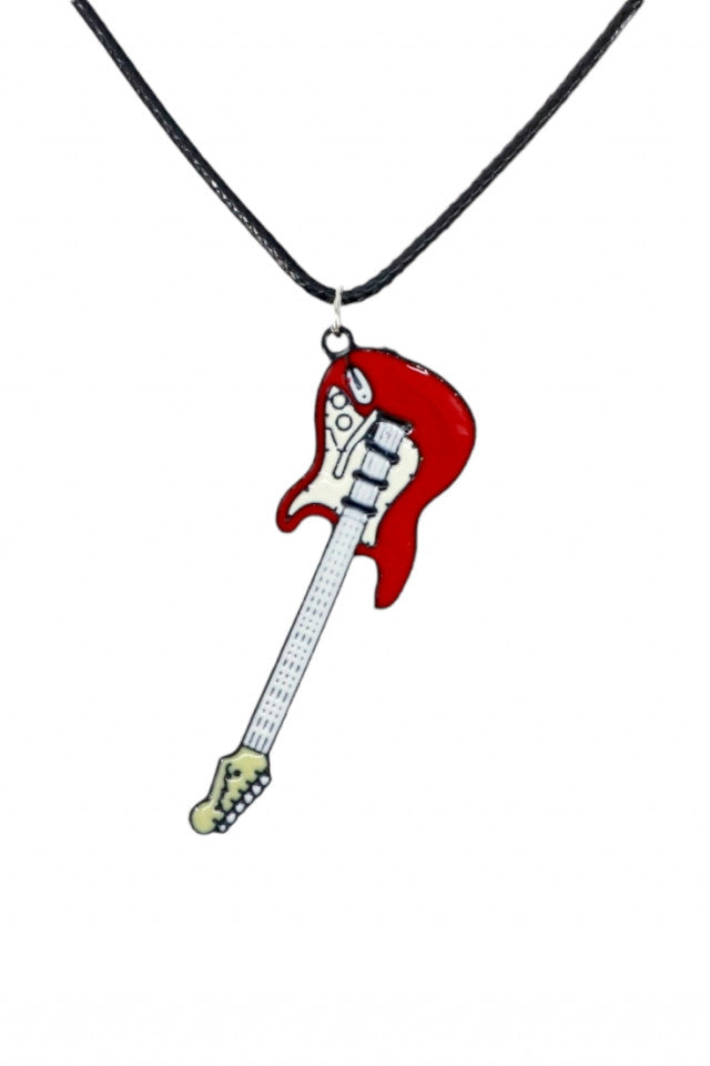 Lantisor cu pandantiv, Chitara rock, NO1051, 50 cm, Multicolor