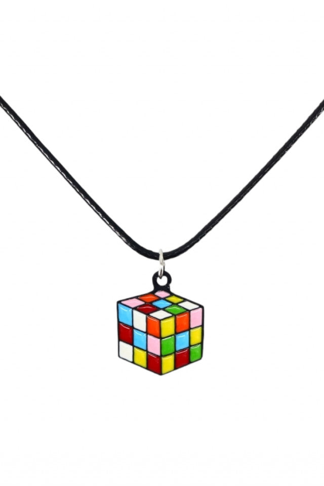 Lantisor cu pandantiv, Cub Rubik, NO1075, 50 cm, Multicolor