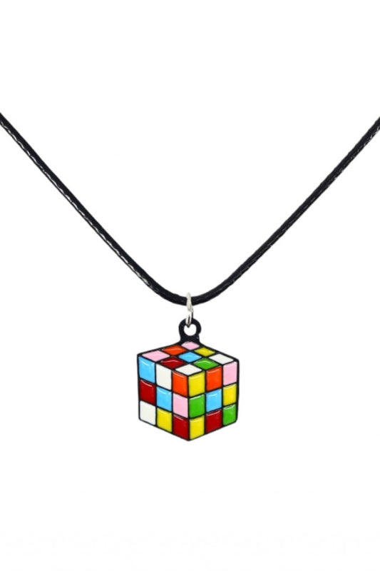 Lantisor cu pandantiv, Cub Rubik, NO1075, 50 cm, Multicolor