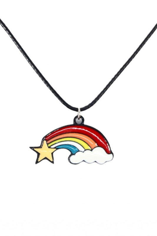 Lantisor cu pandantiv, Curcubeu, NO1092, 50 cm, Multicolor