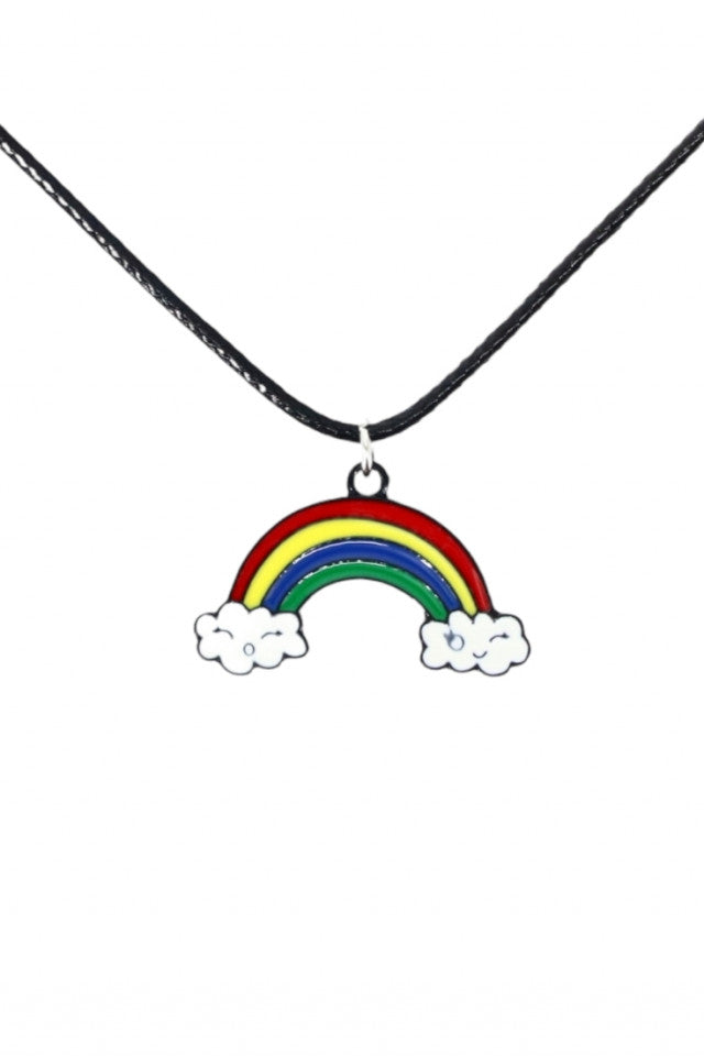 Lantisor cu pandantiv, Curcubeu, NO1102, 50 cm, Multicolor