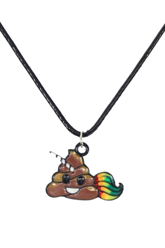 Lantisor cu pandantiv, Happy Poop, NO1066, 50 cm, Multicolor