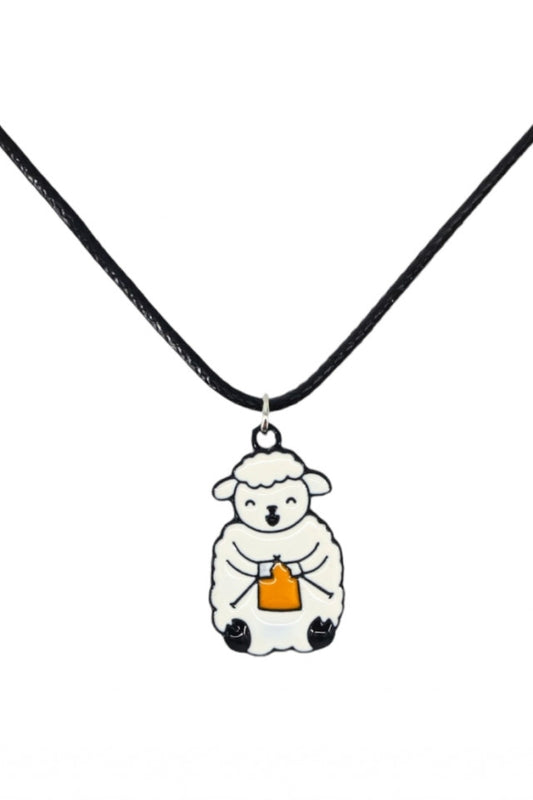 Lantisor cu pandantiv, Oaia care croseteaza, NO1103, 50 cm, Multicolor