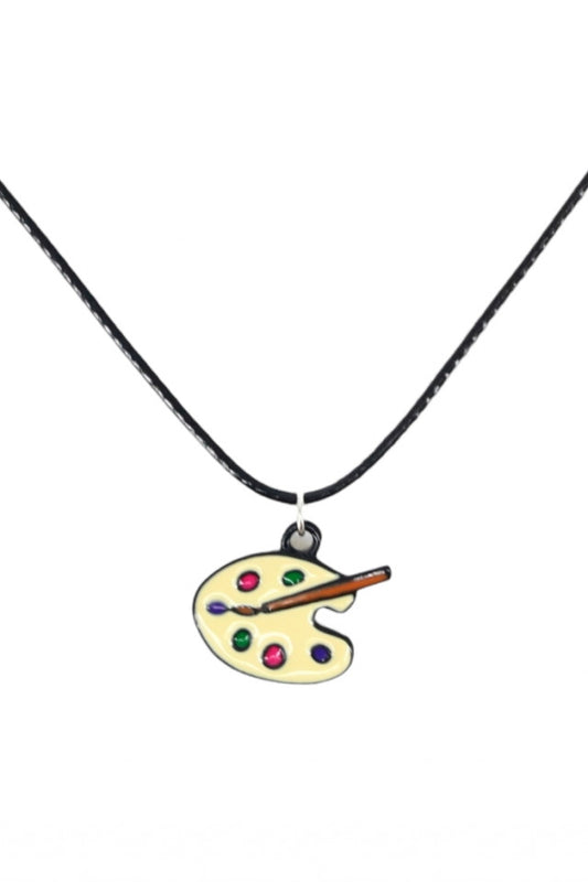 Lantisor cu pandantiv, Paleta de culori, NO1076, 50 cm, Multicolor