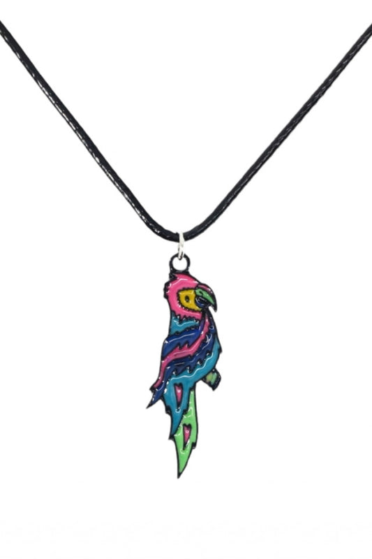 Lantisor cu pandantiv, Papagal, NO1127, 50 cm, Multicolor