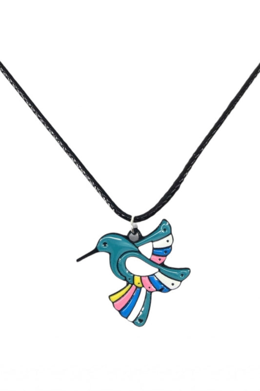 Lantisor cu pandantiv, Pasarea Colibri, NO1106, 50 cm, Multicolor