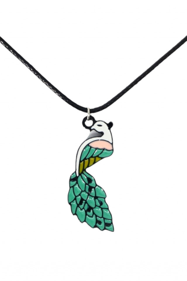 Lantisor cu pandantiv, Paun, NO1125, 50 cm, Multicolor