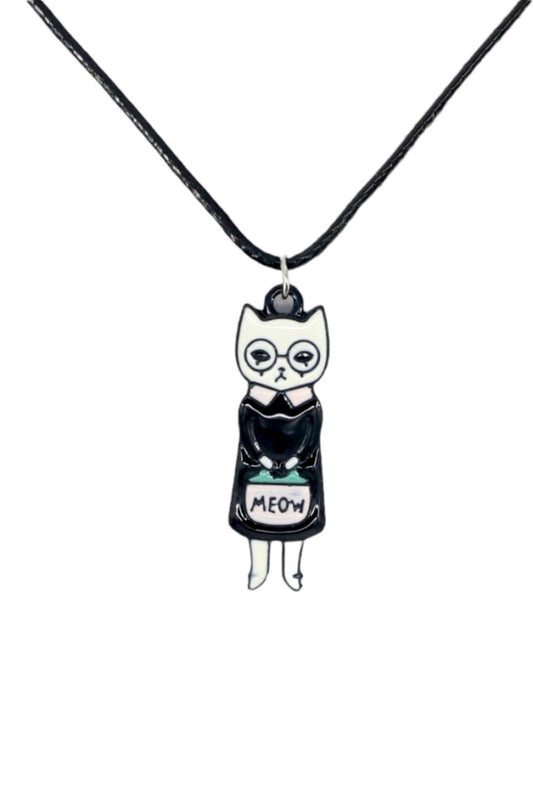 Lantisor cu pandantiv, Pisica Meow, NO1035, 50 cm, Multicolor