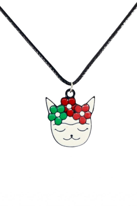 Lantisor cu pandantiv, Pisica, NO1000, 50 cm, Multicolor