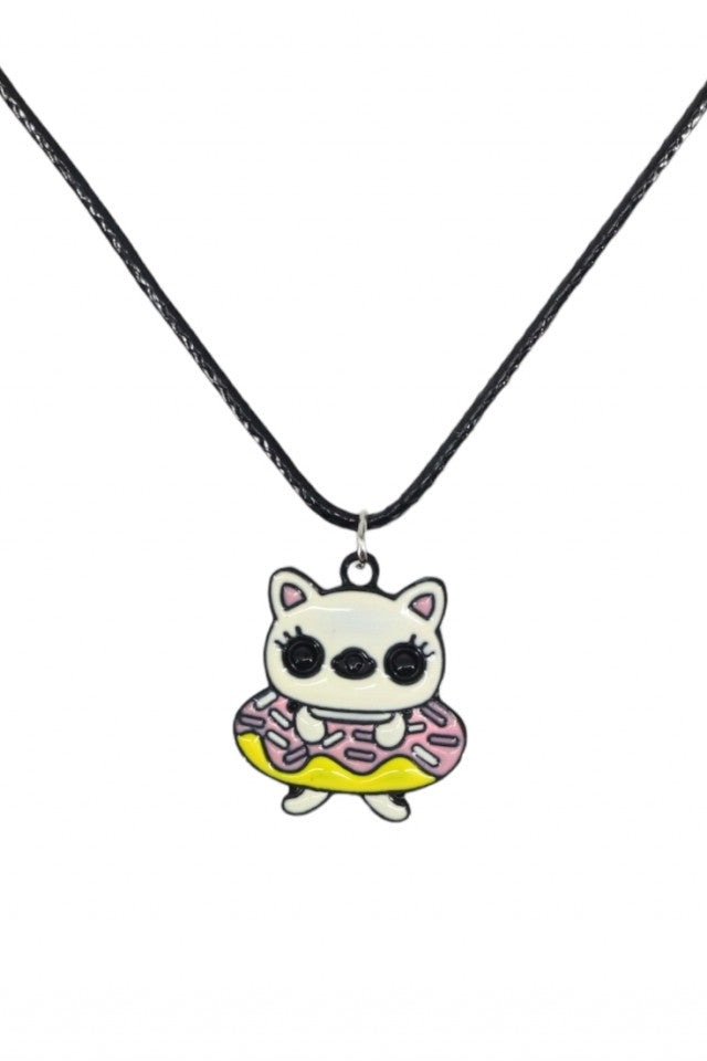 Lantisor cu pandantiv, Pisica, NO1162, 50 cm, Multicolor