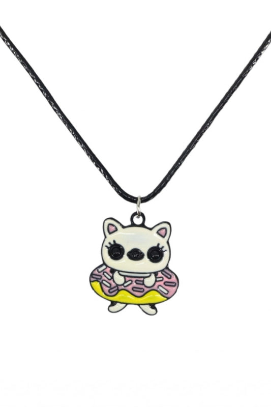 Lantisor cu pandantiv, Pisica, NO1162, 50 cm, Multicolor