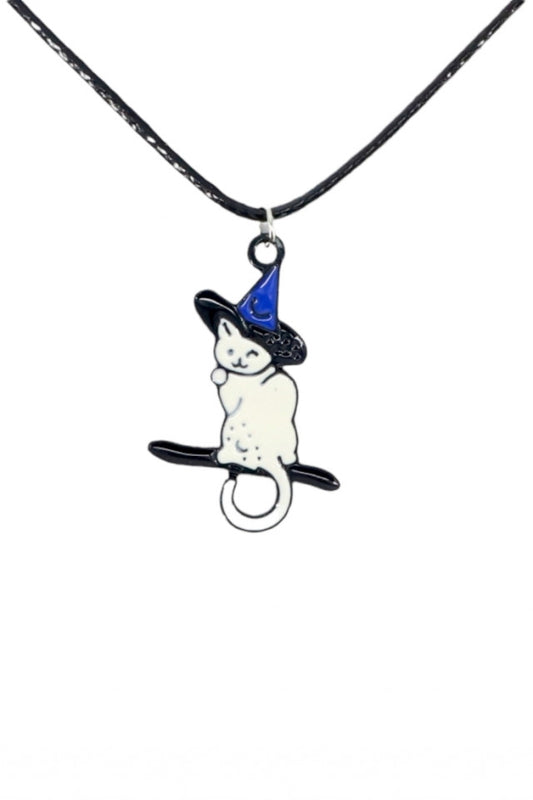 Lantisor cu pandantiv, Pisica vrajitoare, NO1013, 50 cm, Multicolor