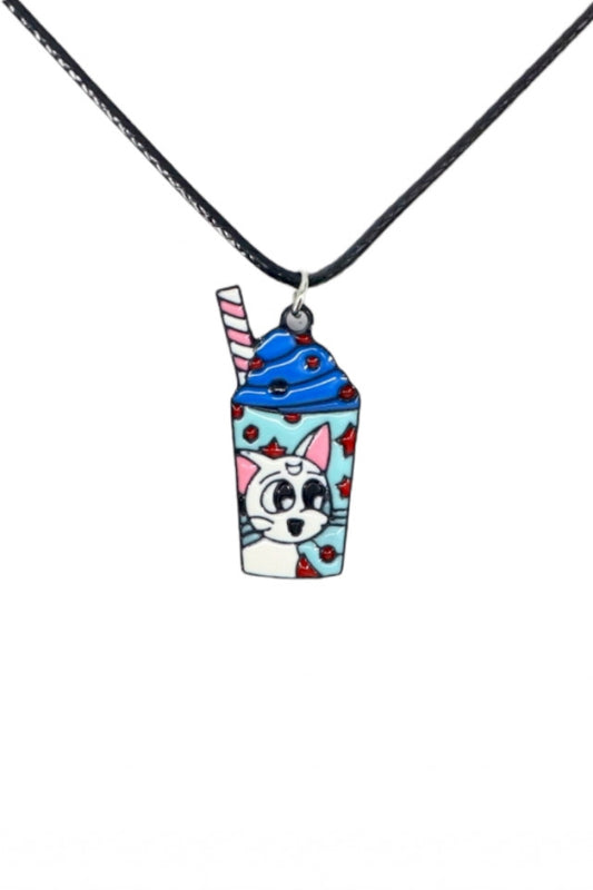 Lantisor cu pandantiv, Pisicuta cafeluta, NO1024, 50 cm, Multicolor