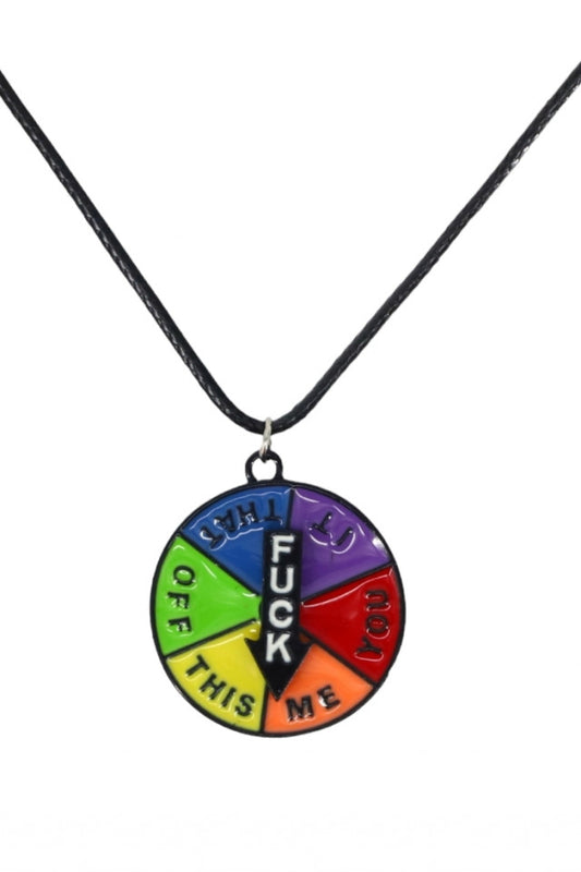 Lantisor cu pandantiv, Roata norocului, NO1177, 50 cm, Multicolor