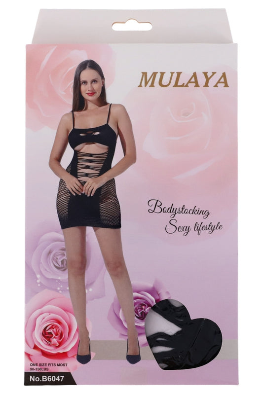 Lenjerie sexy, Body tip plasa, NOB6048, One Size INTL, Negru