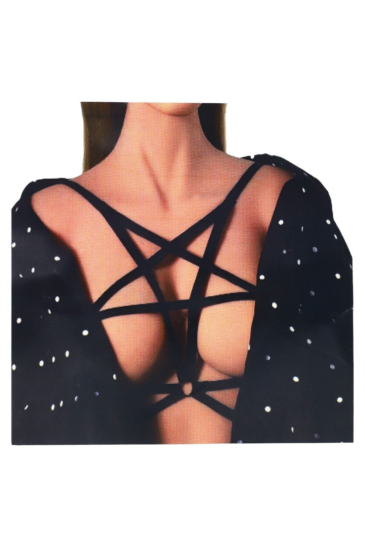 Lenjerie sexy, Sutien Ham, NO5555, One Size INTL, Negru