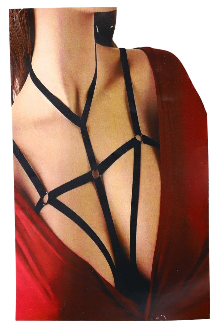 Lenjerie sexy, Sutien Ham, NO5599, One Size INTL, Negru