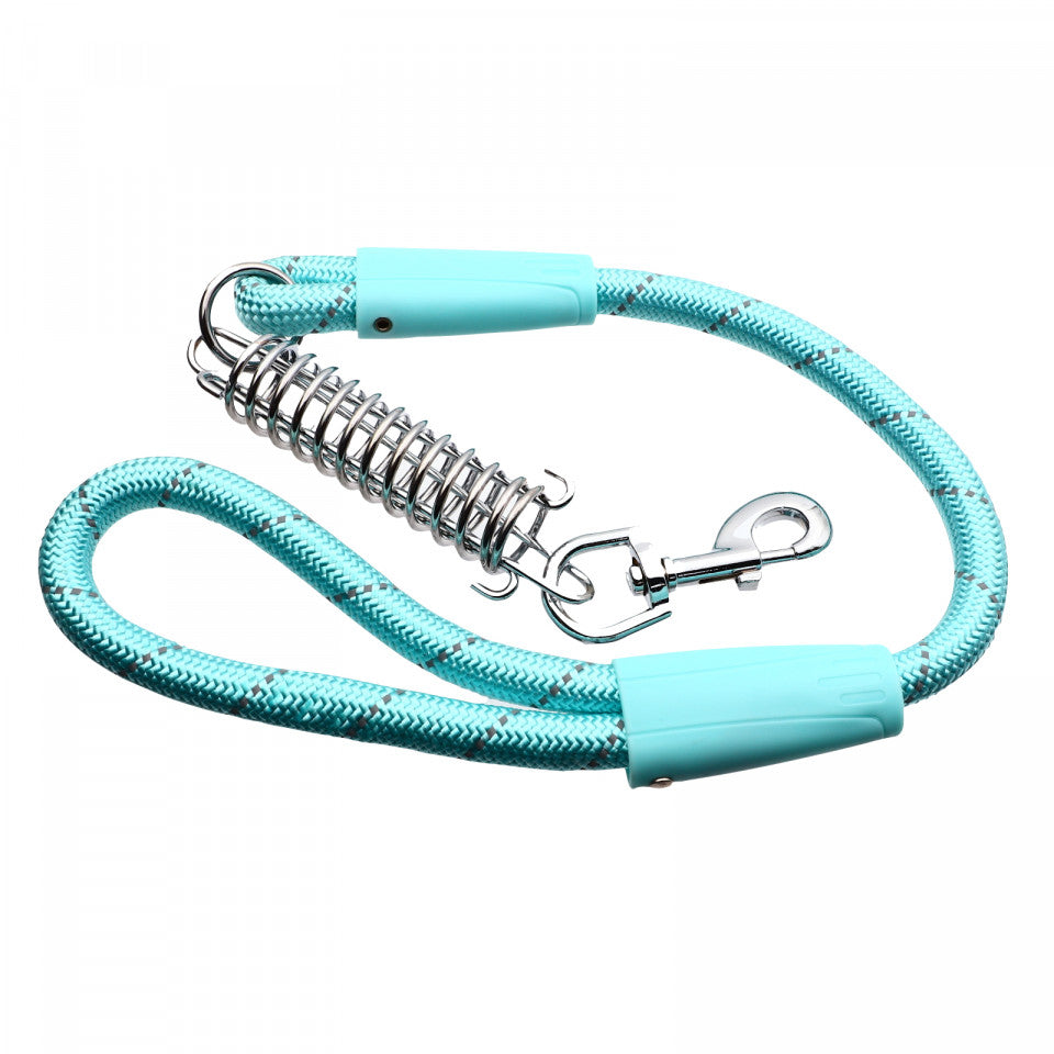Lesa cu amortizor pentru caini de talie mare, Bleu, 80 cm