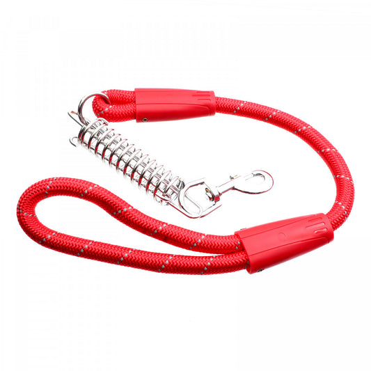 Lesa cu amortizor pentru caini de talie mare, Rosu, 80 cm