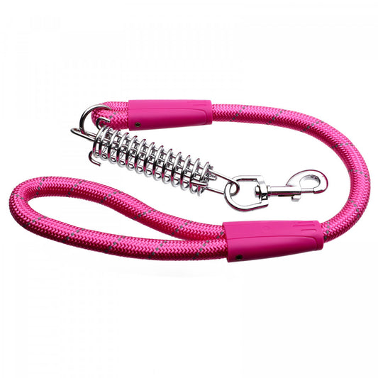 Lesa cu amortizor pentru caini de talie mare, Roz, 80 cm