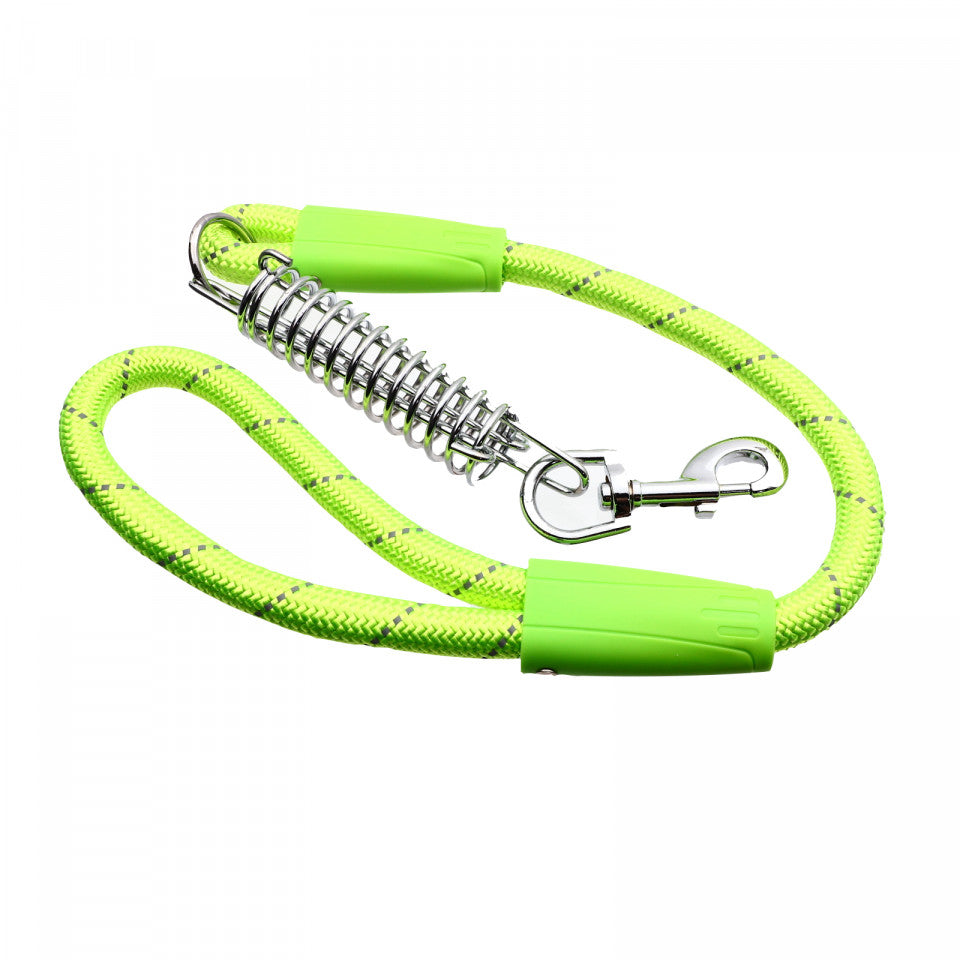 Lesa cu amortizor pentru caini de talie mare, Verde, 80 cm