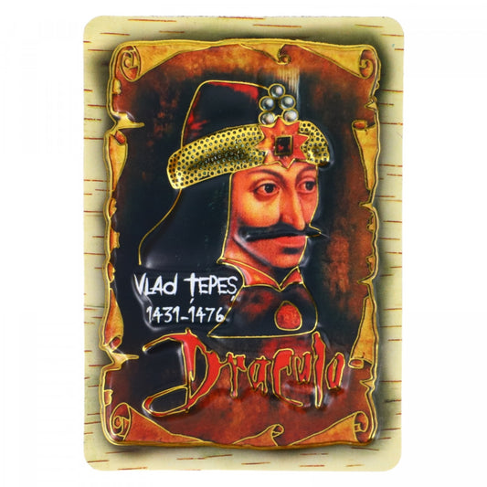 Magnet de frigider, Vlad Tepes, Romania, NO56, 7 x 10 cm, Multicolor