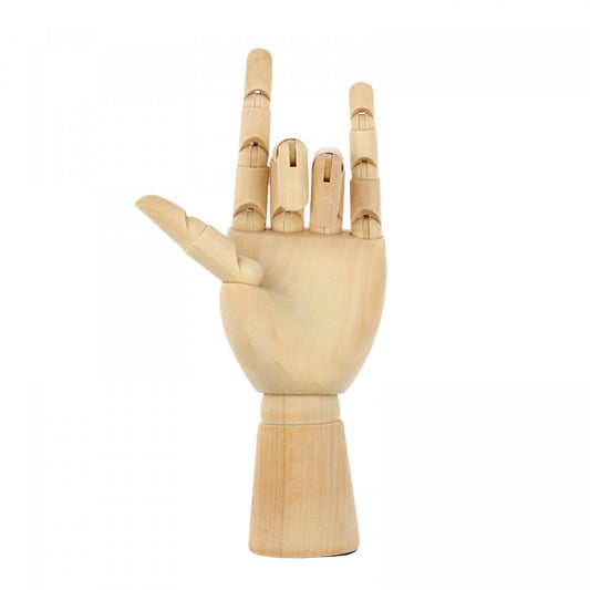 Manechin din lemn, mana stanga, 17.5 cm, Lemn