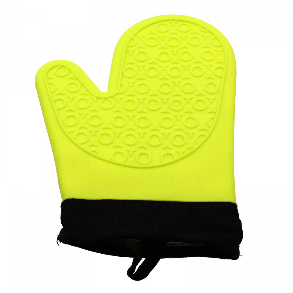 Manusa din silicon termorezistent cu textil in interior 27x19 cm, Verde
