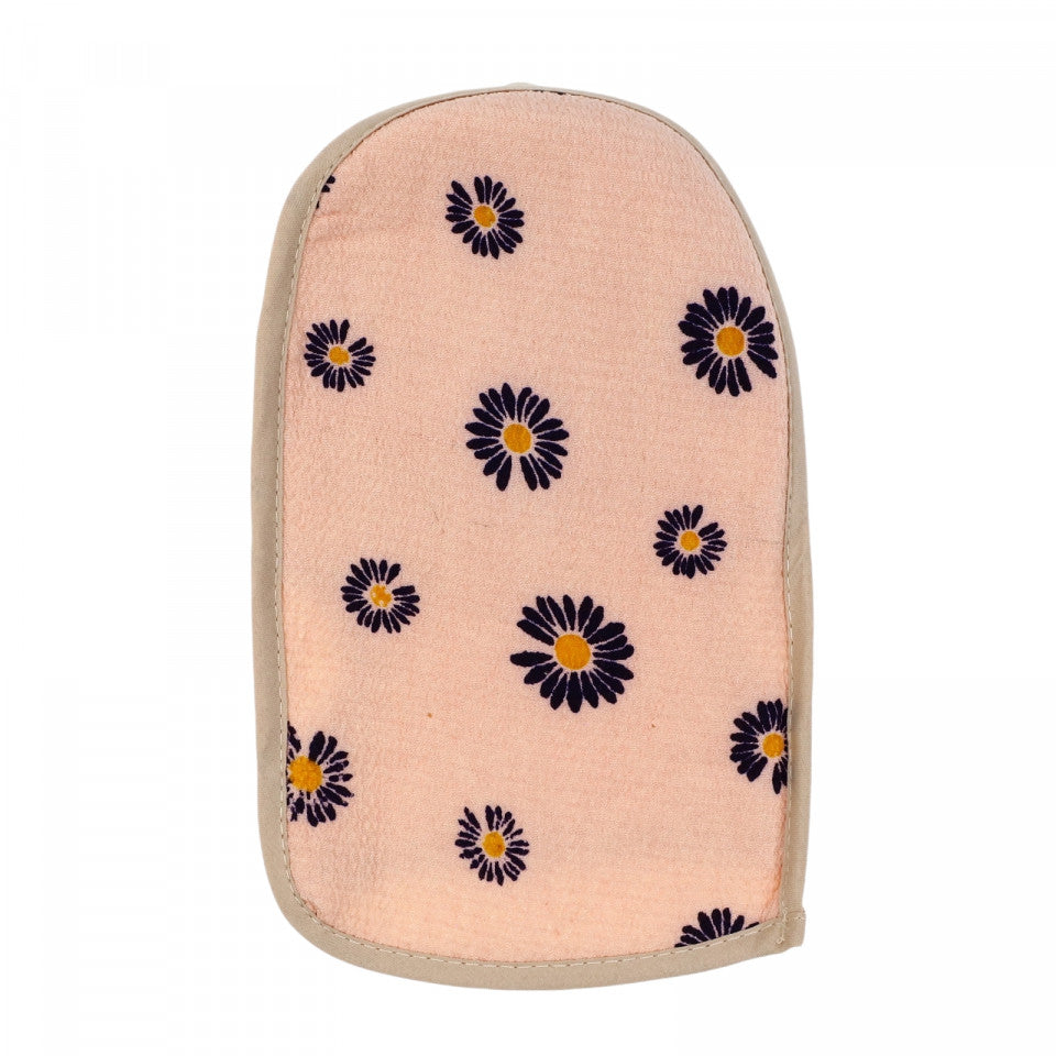 Manusa exfolianta de baie, cu doua fete, NO2334, 22.5 x 14 cm, Roz