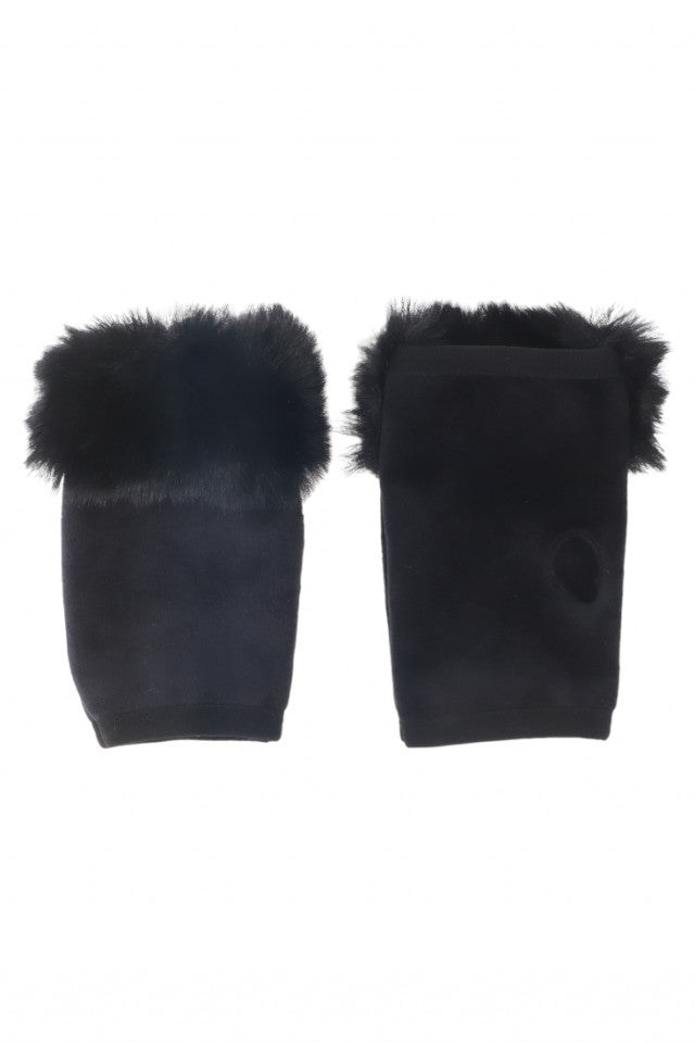 Manusi dama, fara degete, blanita, NO7649, One Size, Negru