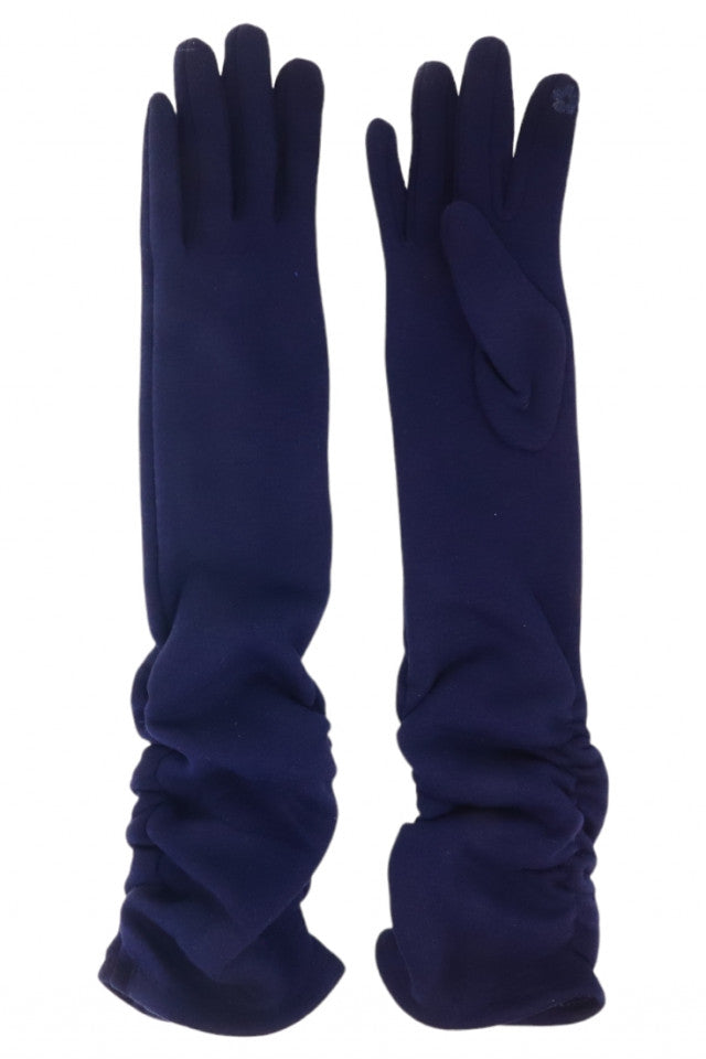 Manusi dama lungi, functie ecran tactil, NO4098, One Size, Bleumarin